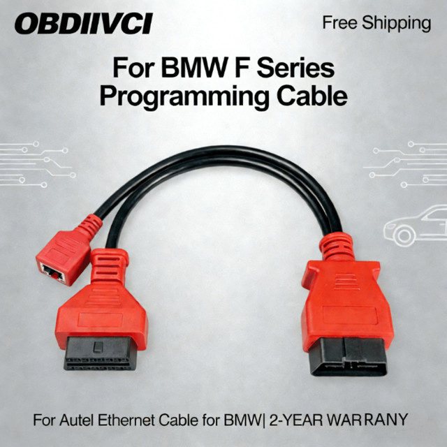 Autel Ethernet-Kabeladapter für die Programmierung der BMW F-Serie in Rot, kompatibel mit Autel MS908 PRO, MS908S PRO, MaxiSys Elite, IM608, IM608 PRO und IM600 - Bild 1