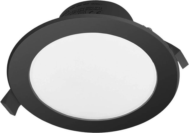 PRIOS LED Wohnzimmerleuchte Modern aus Aluminium in Schwarz, 1-flammig, dimmbar - Bild 1