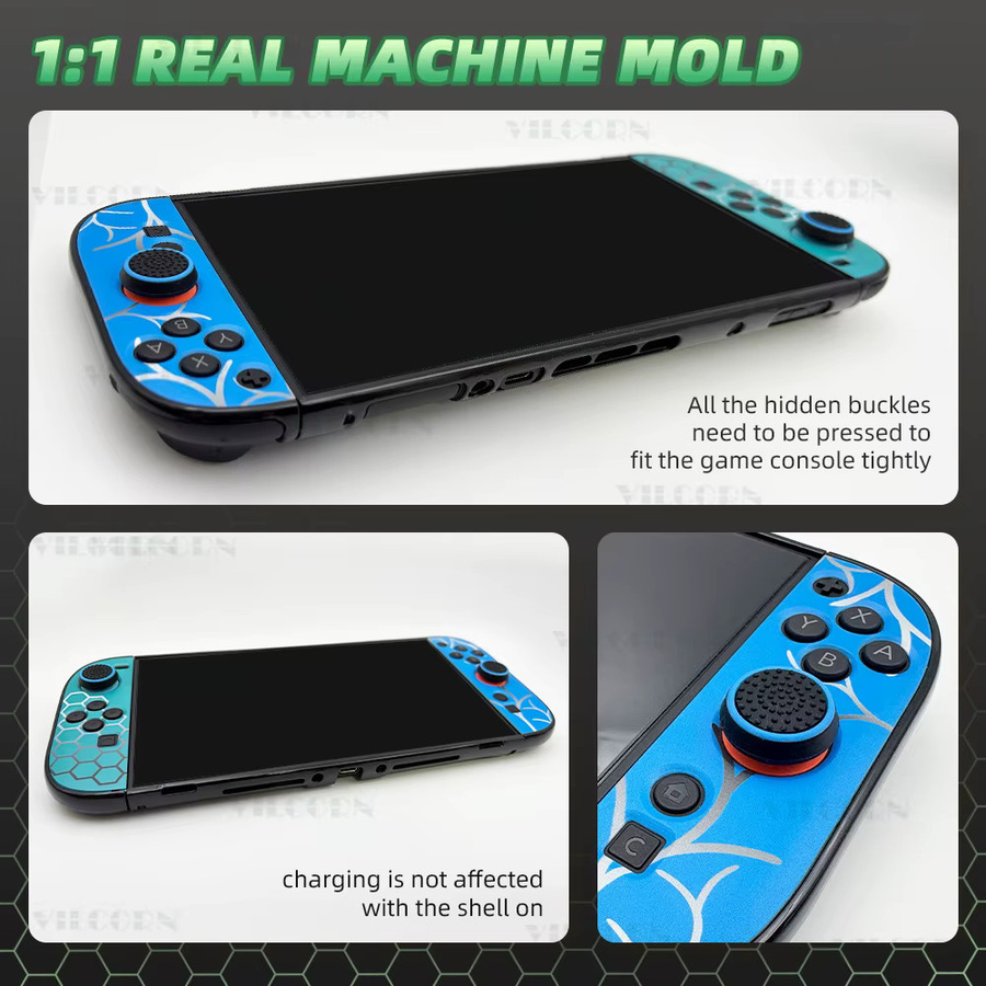 VILCORN Schutzhülle im Legends Z-A Style für Switch 2 Konsolen, Hartschale für NS2 Basis und Dock-Skin, Mehrfarbig - Bild 3