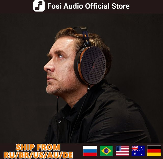 Fosi Audio I5 Over-Ear-Kopfhörer mit Kabel, Planar-Magnetisches HiFi-Headset für Studio, Schwarz - Bild 1