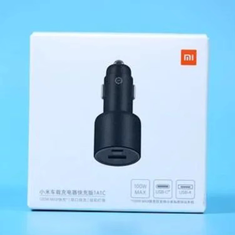 Xiaomi 100W Autoladegerät mit Dual USB Quick Charge USB-A und USB-C in Schwarz inklusive 5A Kabel - Bild 3