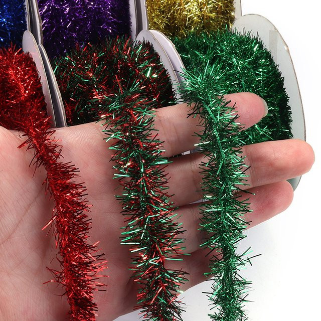Goldenes Weihnachtsband aus Glitzer-Folie für Weihnachtsbaum-Dekoration und DIY-Verpackungen, 10 Yards Länge - Bild 1