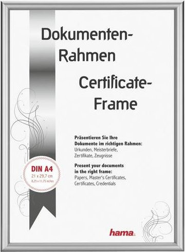 Hama Bilder Wechselrahmen Silber mit bruchsicherer Polystyrolscheibe B/H/T: 22 x 31 x 2,5 cm - Bild 1