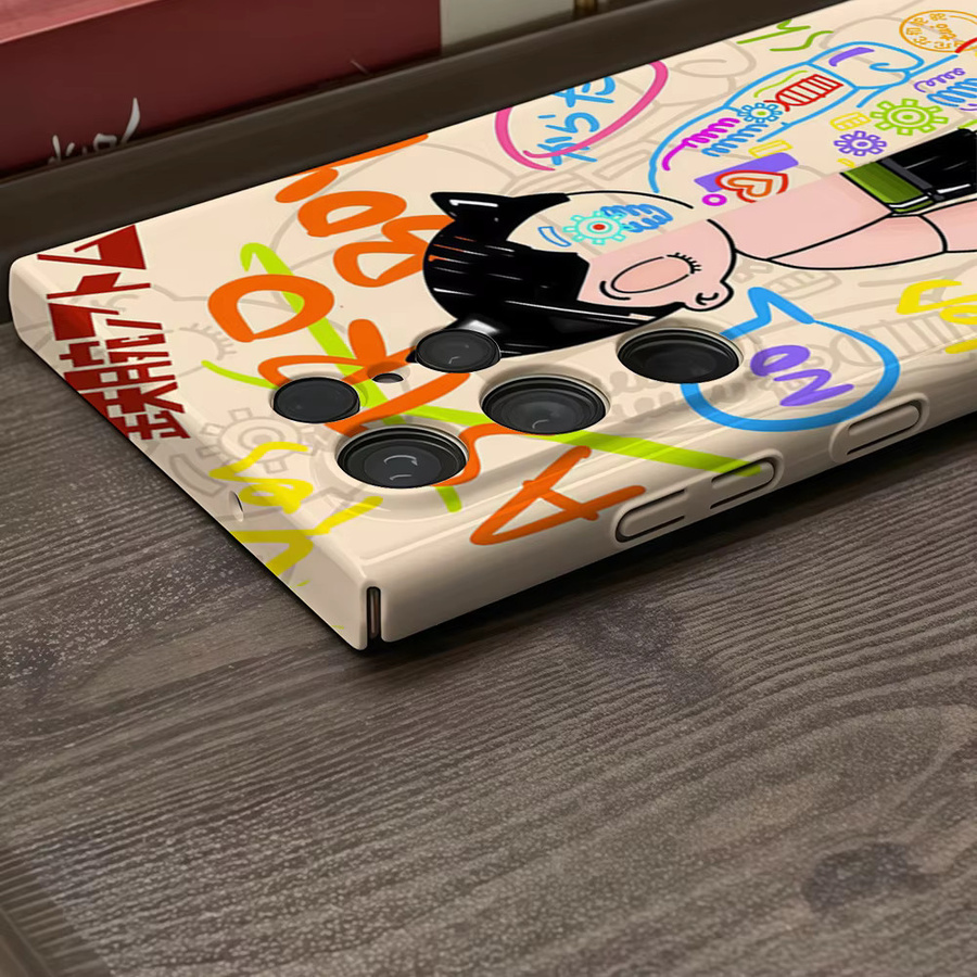 A-Astro Boy Graffiti Handyhülle für Samsung Galaxy S25 S24 S23 Ultra Plus A35 A55 in Multicolour mit Glossy HD Hard Cover Schutz - Bild 3