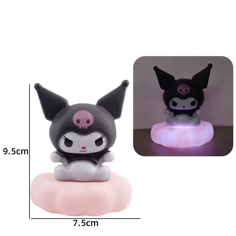 Sanrio Hello Kitty Nachtlicht für Kinder mit Kuromi und Cinnamoroll als süßes Kawaii Anime Leuchtspielzeug und Nachttischlampe - Bild 1