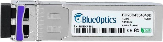 BlueOptics Kompatibler Huawei CSFP-GE-FE-BIDI4 cSFP Transceiver, LC-Duplex, 1000BASE-2BX-D, Singlemode Fiber, TX:1490nm/RX:1310nm, 40KM, DDM, Farbe: Silber - Bild 1