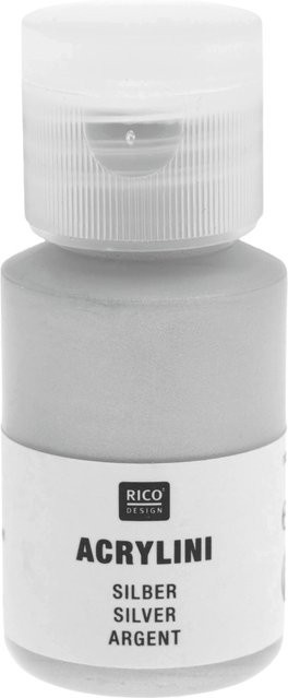 Rico Design Acrylini Acrylfarbe Silber - Bild 1