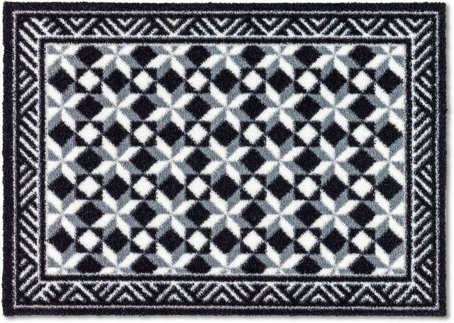 Fußmatte MIABELLA Astra in Grau mit grafischem Design, waschbar und rutschfest, B/T: 70 x 50 cm - Bild 1