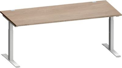 Schäfer Shop Genius Schreibtisch MODENA FLEX in Eiche und Weiß, höhenverstellbar, B: 180 cm, T: 80 cm, H: 65-85 cm - Bild 1