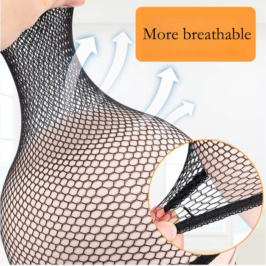 Mesh Perücken Kappen, Fischnetz Haarnetze, Beige, Unisex - Bild 3