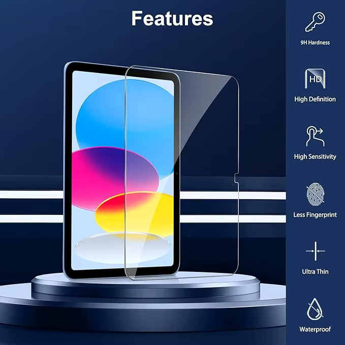 2er-Pack Displayschutzfolie aus gehärtetem Glas für Apple iPad 11. Generation (2025, Modell A16), transparent - Bild 5