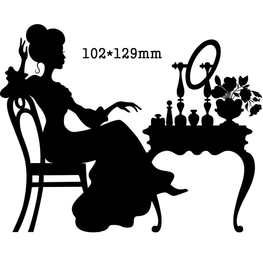 Metall-Schneidewerkzeug für Scrapbooking mit Hochzeitsmotiv und High Heels als Stanzschablone und Prägeform - Bild 2