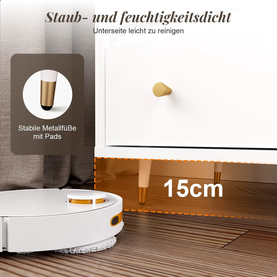 Hiazurm 2-Kommoden-Set in Weiß für Schlafzimmer und Wohnzimmer - Bild 5