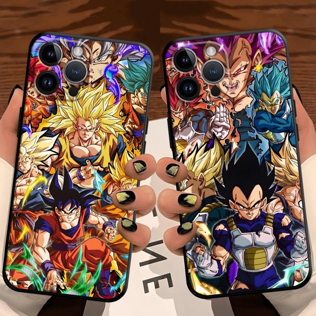 Dragon Ball Goku Vegeta Handyhülle für Apple iPhone 17 16 15 14 13 12 11 Pro Max Plus XR XS 7 8 in Schwarz - Bild 1