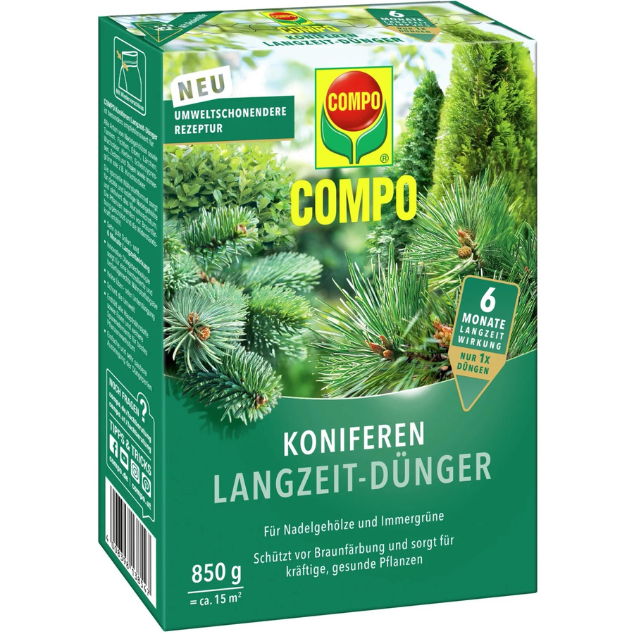 Compo Koniferen Langzeit-Dünger für Nadelgehölze und Immergrüne, 850 g - Bild 2