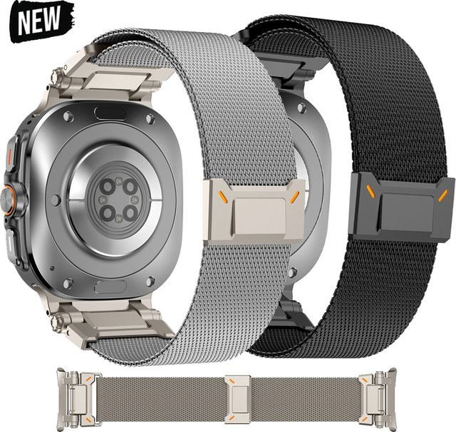 OAKCHARM Uhrenarmband Milanese, Edelstahl, Silber, Unisex, 47 mm - Bild 1