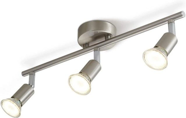 NETTLIFE Deckenstrahler aus Metall in Silber und Chrom, verstellbare moderne Deckenleuchte für Wohnzimmer, Schlafzimmer oder Küche, GU10 Fassung - Bild 1