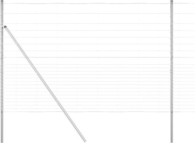 vidaXL Zaunpfosten aus Stahl, rechteckig, silber, Höhe: 160 cm - Bild 1