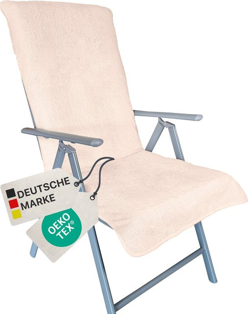 NYVI Frottee Schonbezug für Hochlehner Gartenstühle, Farbe: Beige, B/H: 60 x 130 cm - Bild 1