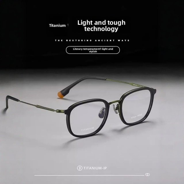Erilles Korrektionsbrille, Vollrand, eckig, Titan, Schwarz, Unisex - Bild 1