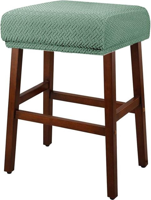 Waschbare Stretch Barhockerbezüge aus Jacquard für Rechteck- und Schminkhocker - Bild 1