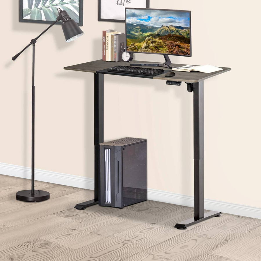 Vinsetto Elektrischer Schreibtisch höhenverstellbar in Schwarz und Natur Holz Nachbildung B/T/H: 140 x 70 x 72-116 cm - Bild 3