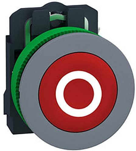 Schneider Electric XB5FA4322C0 Drucktaster, Kunststoff, tastend, rot, beschriftet O, Farbe: Rot/Grau - Bild 1
