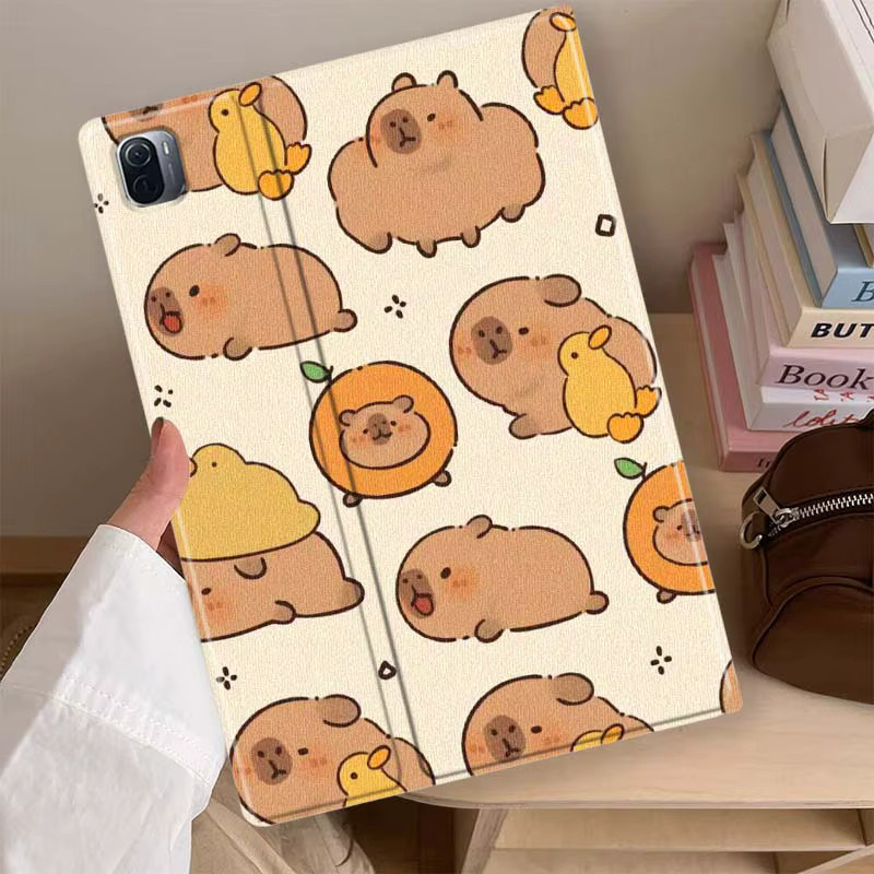 Cartoon Capybara Schutzhülle für Xiaomi Redmi Pad Pro Max Ultra und Mi Pad Modelle in Multicolour - Bild 4