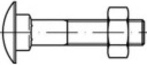 TOOLCRAFT Flachrundschraube M8 mit 20 mm Länge, Außensechskant nach DIN 603 aus Stahl, 200 Stück - Bild 1