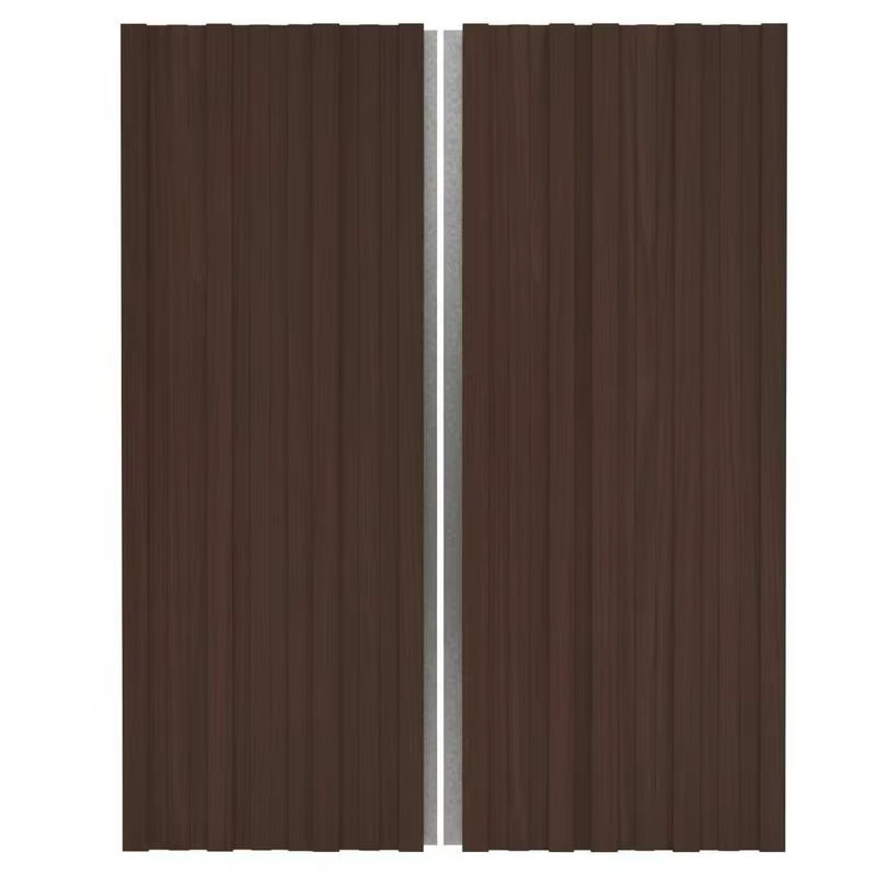 Wetterbeständige verzinkte Stahl-Dachplatten aus Metall in Grau oder Braun, B/H: 100 x 45 cm - Bild 2