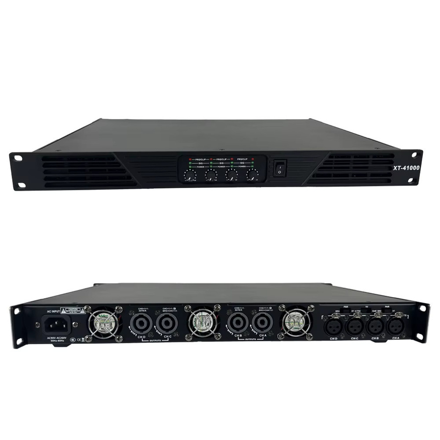 Paulkitson XT41800 Digitaler 4-Kanal Line-Array-Lautsprecherverstärker in Schwarz, 4x1800W bei 8 Ohm und 4x2500W bei 4 Ohm - Bild 4