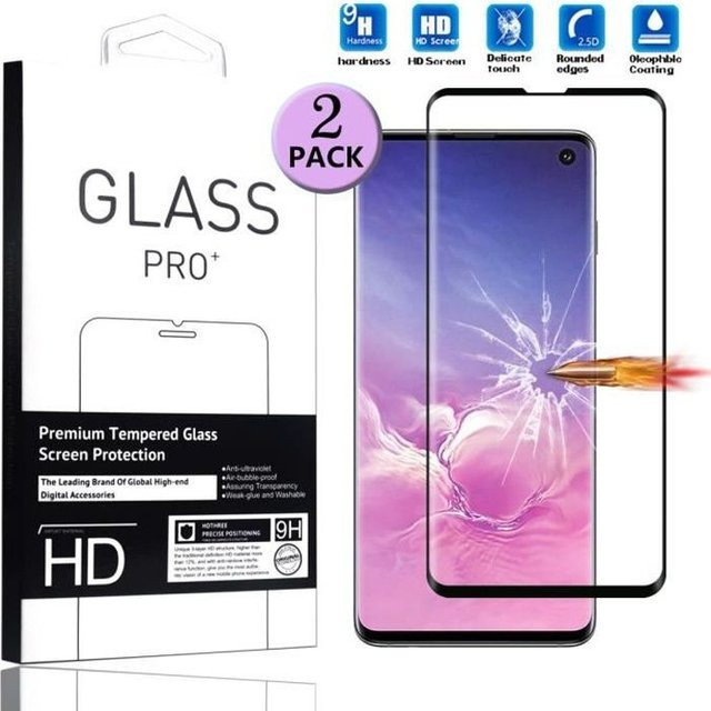 Samsung Galaxy S10 Schutzfolie aus gehärtetem 9H Glas, transparente Vollabdeckung - Bild 1