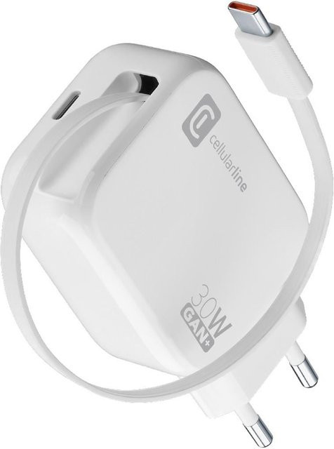 CellularLine USB Typ-C Travel Charger Roller 30W White - Bild 1