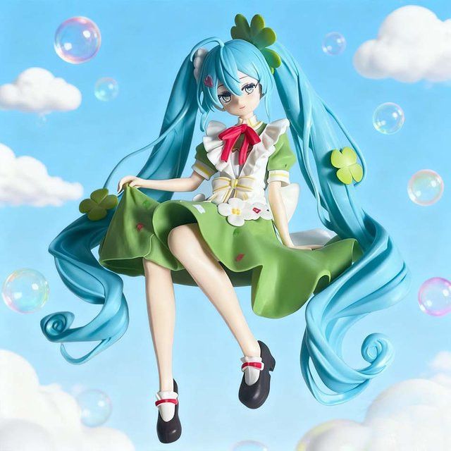 Hatsune Miku Anime Figur als Teufel mit Katzenohren aus PVC, Multicolor, Bandai Modell Dekoration - Bild 1
