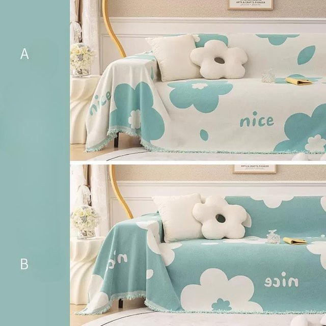 Binchi Outdoor Equipment Sofabezug aus Chenille mit floralem Muster, kratzfest und ganzjährig nutzbar, B/H: 180 x 130 cm - Bild 1