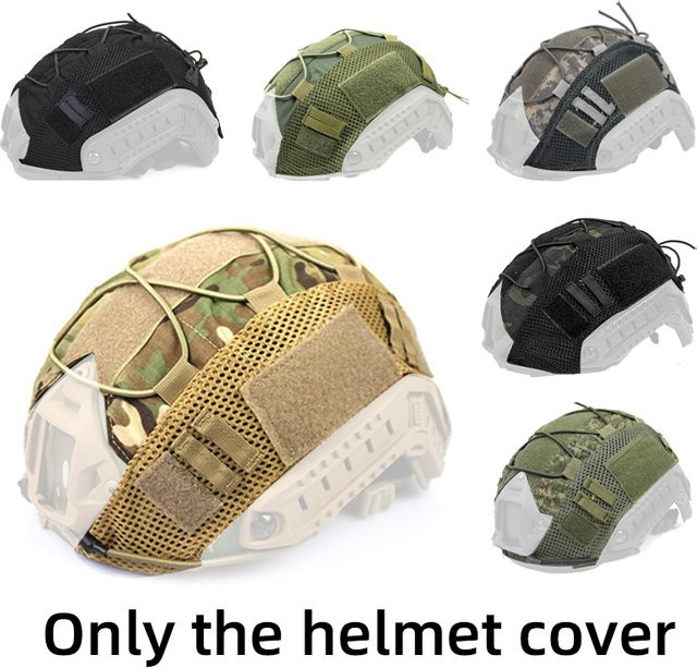 AnruiGe PROTECT Taktischer Helmüberzug aus elastischem Material in Green und Multicolour für MH PJ BJ Schnellhelme - Bild 1