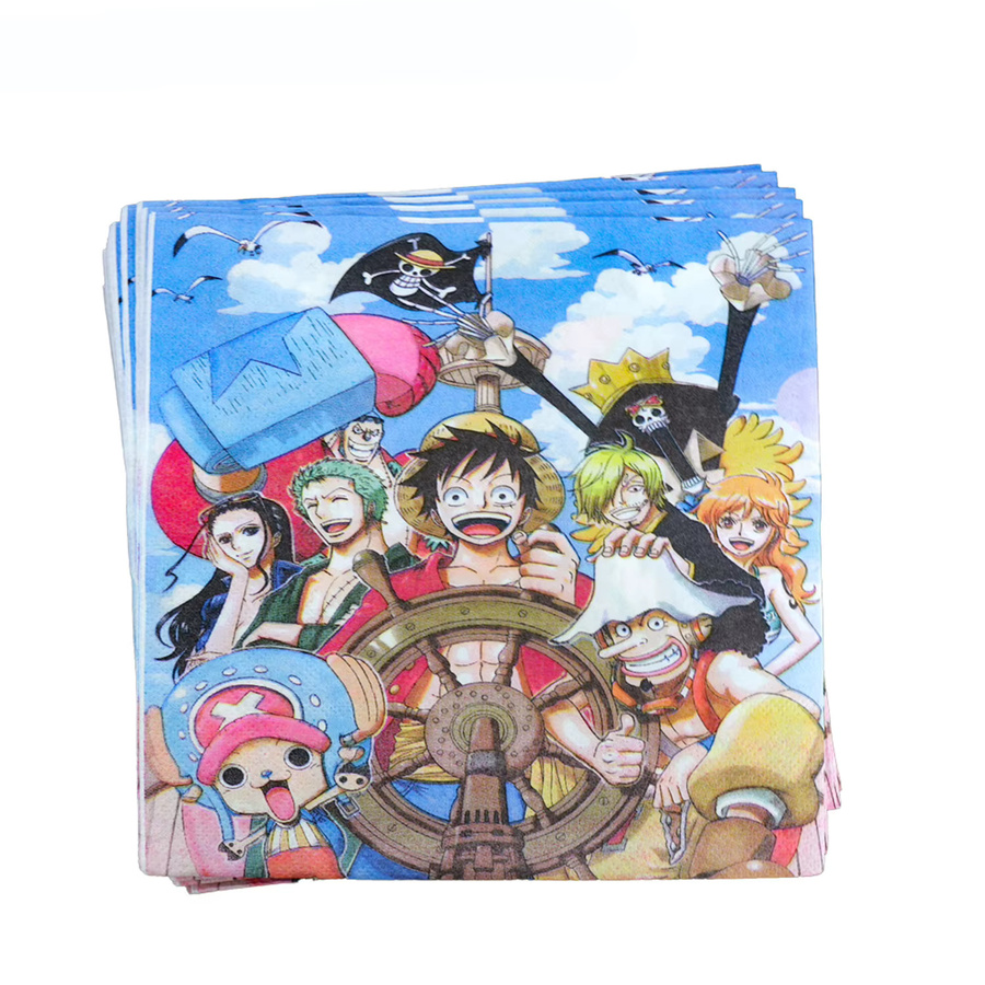 Potdemiel One Piece Party-Dekorationsset Einweg-Tischgeschirr in Multicolour mit Servietten, Banner, Tischdecken, Wimpeln, Tellern und Bechern - Bild 2