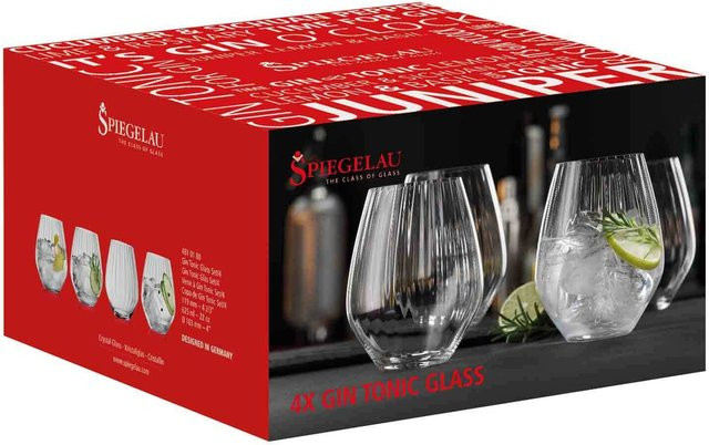 Spiegelau Gin Tonic Tumbler aus Kristallglas, transparent, 4er Set, 625 ml pro Becher - Bild 1