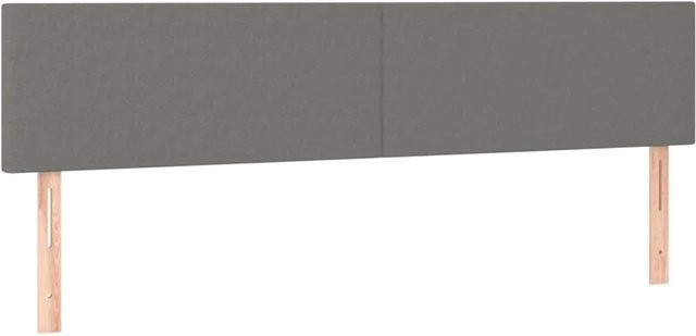 vidaXL LED Kopfteil Dunkelgrau mit USB-Ladeport und integrierter Beleuchtung, B/H: 200 x 88 cm, Stoff - Bild 1