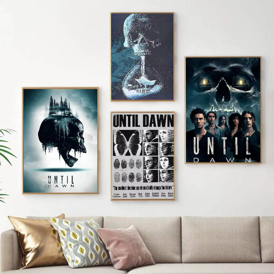 Until Dawn Klassisches Vintage-Poster in Weiß als grafisches Kunstwerk aus Papier - Bild 2