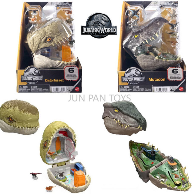 Hot Toys Jurassic World Rebirth Micro Adventure Distortus Rex Mutadon Spielset, interaktives Dinosaurierkopf-Modell - Bild 1