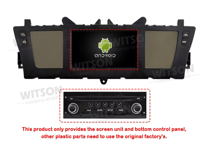 WITSON Android Auto Radio für Citroen C4 Picasso 2006-2013 mit GPS, WiFi und Carplay in Schwarz - Bild 3