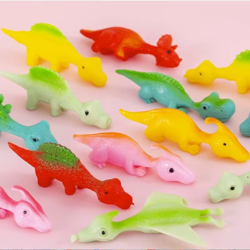 Datgo Dinosaurier Fingerkatapult-Spiele, Bunt / Mehrfarbig, 5-20-teiliges Set - Bild 2