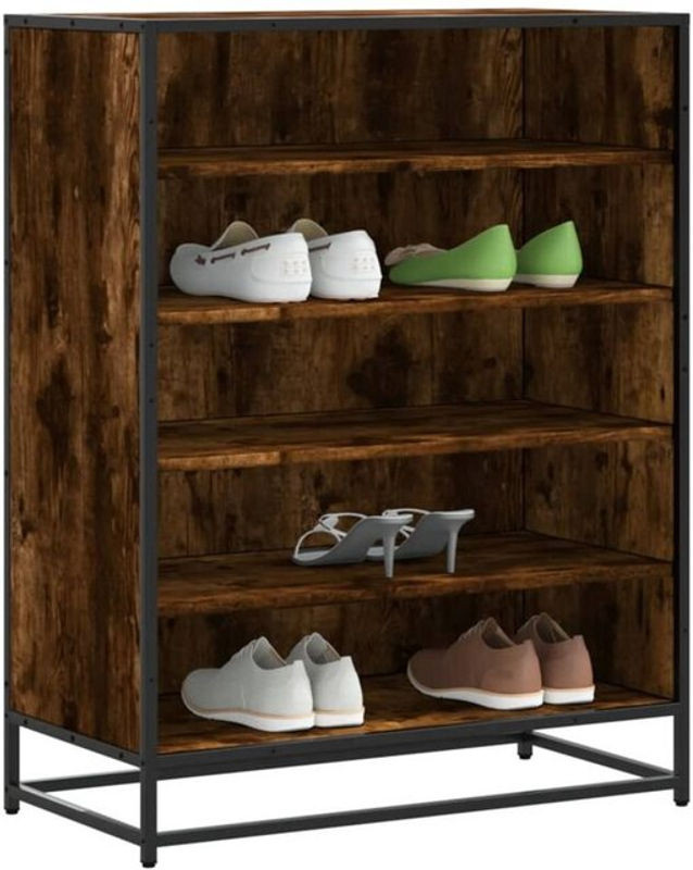 Vidaxl Schuhschrank Industrial Braun aus Holzwerkstoff und Metall B/T/H: 75 x 38 x 97,5 cm - Bild 1