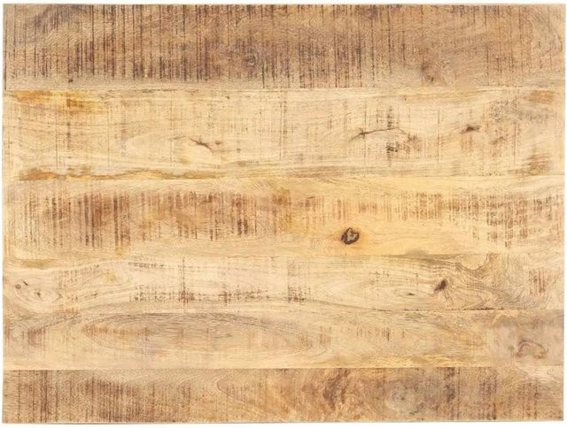 vidaXL Tischplatte aus Mango-Massivholz in Braun, B: 90 cm, T: 70 cm, Höhe: 1,5-1,6 cm - Bild 1
