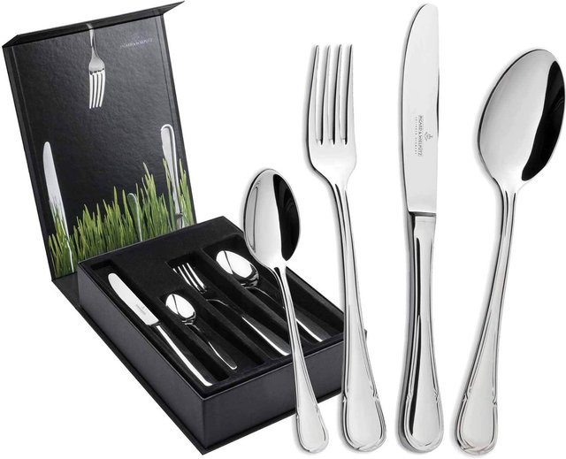 Picard & Wielpütz Tafelbesteck Ligato aus Edelstahl in Silber mit Besteckbox, 24er Set - Bild 1