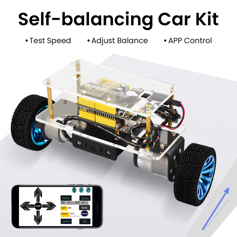 Keyestudio STEM selbstausgleichendes Carkit, Arduino-Roboterauto, DIY-Elektronik-Kit, mit APP-Steuerung - Bild 2