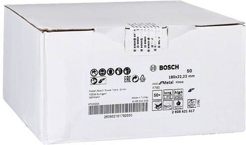 Bosch Schleifscheibe Fiberscheibe für Metall Durchmesser: 180 mm, Farbe: Weiß - Bild 1