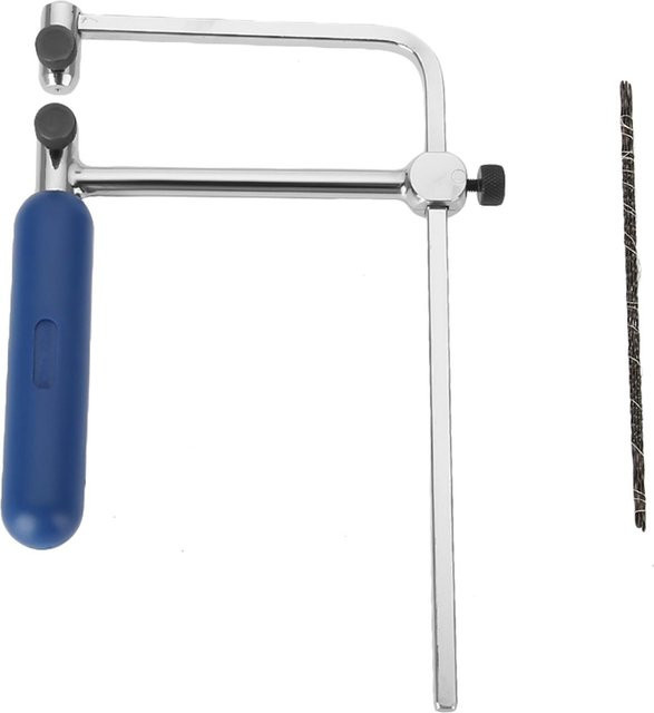 TOMTOP U-förmiger Sägerahmen ASB400 Einstellbares Schneidwerkzeug aus Stahl in Blau mit 6 Spiralsägeblättern - Bild 1