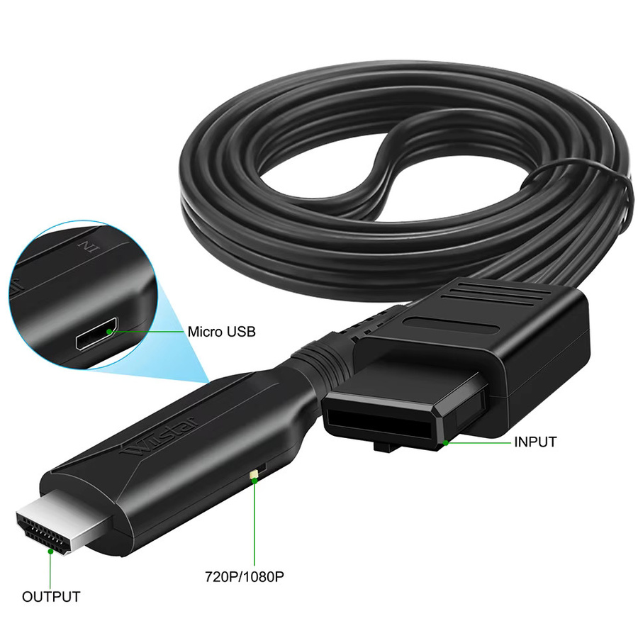 Nintendo N64 zu HDMI Konverter Adapter für N64 und SNES in Schwarz für 1080P HD Retro Gaming - Bild 4